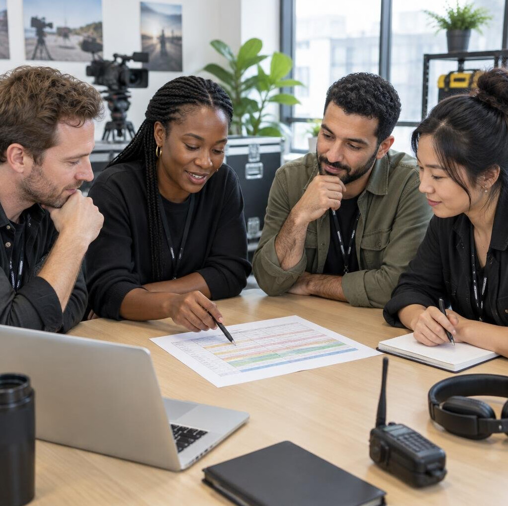 Team around a table during a workshop