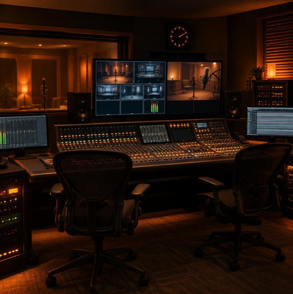 Recording studio control room