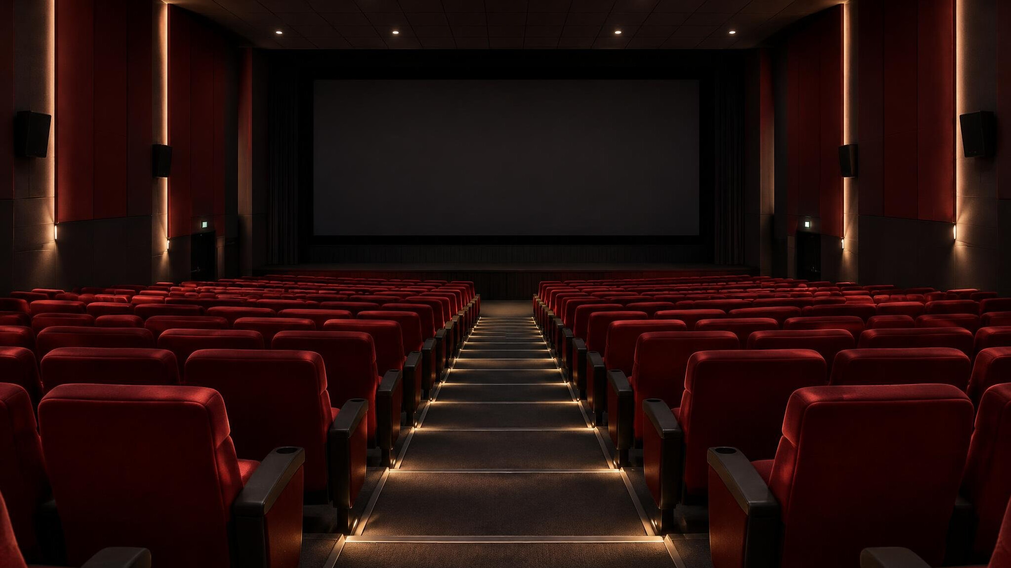 Cinema auditorium with empty seats